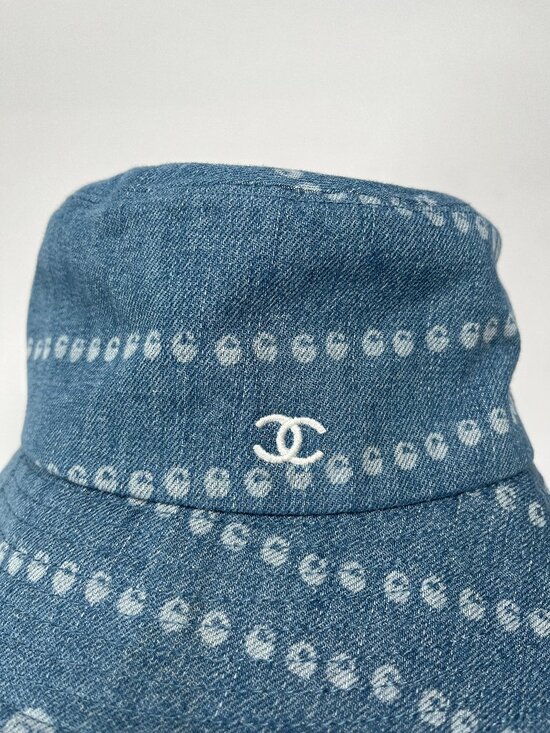 Chanel Cloche Light Denim Bucket Hat - Size M - Vintage-inspired Aesthetic main image 7
